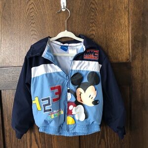 Mickey Mouse clubhouse zip up hoodie lined windbreaker 3T